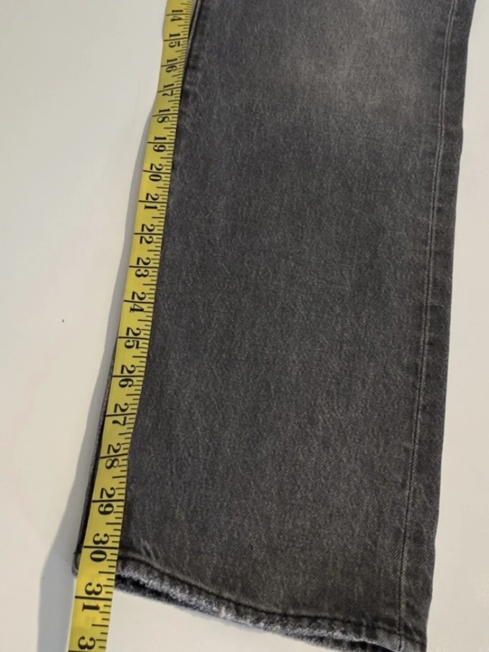 Levi's 501 Selvedge Original Straight Leg Jeans Men's 32x30 Gray Big E